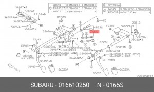 Болт, система выпуска 016610250 SUBARU