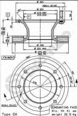 Тормозной диск 09.7315.20 BREMBO