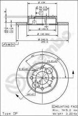 Тормозной диск 08.4917.20 BREMBO