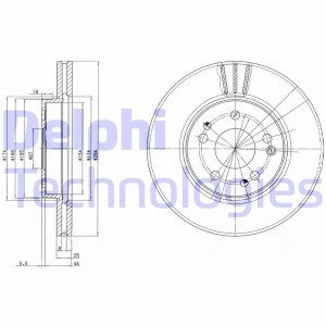 Тормозной диск BG2772 DELPHI