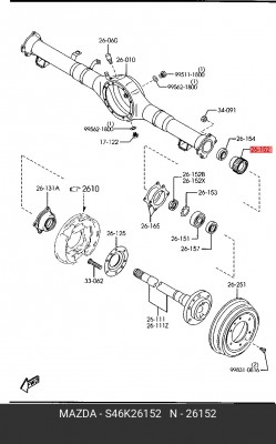 Комплект подшипника ступицы колеса S46K26152 MAZDA