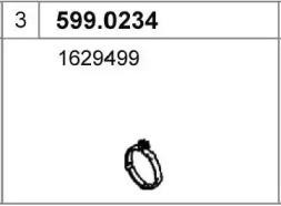 Монтажный комплект, глушитель 5990234 ASSO