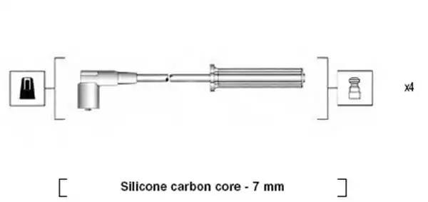 Ккомплект проводов зажигания 941365100933 MAGNETI MARELLI