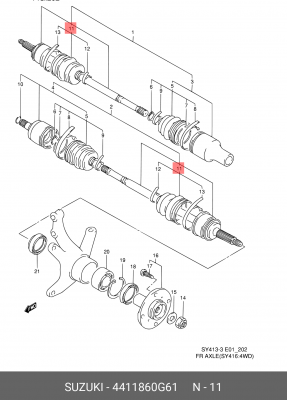 Пыльник ШРУСа 44118-60G61 SUZUKI