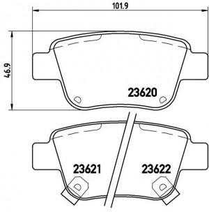Комплект тормозных колодок, диско P83047 BREMBO