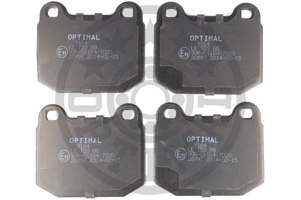 Комплект тормозных колодок, диско 9164 OPTIMAL