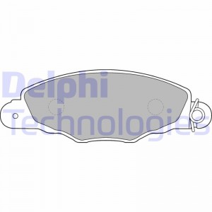 Комплект тормозных колодок, диско LP1554 DELPHI