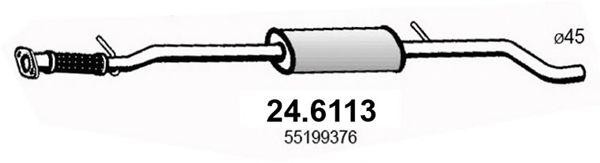 Средний глушитель выхлопных газов 246113 ASSO