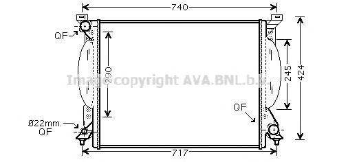 Радиатор охлаждения ДВС AI2204 AVA