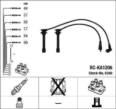 Ккомплект проводов зажигания 6348 NGK NTK