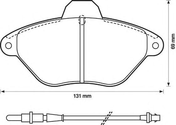 Комплект тормозных колодок, диско 571756B BENDIX JURID