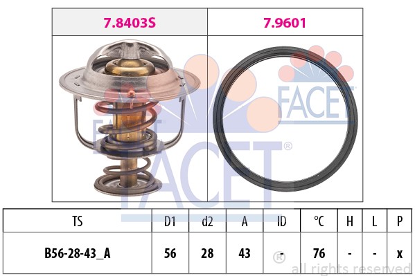 Термостат, охлаждающая жидкость 7.8403 FACET