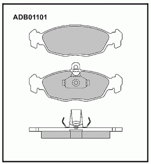 Колодки тормозные дисковые ADB01101 ALLIED NIPPON