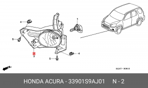 Противотуманная фара 33901S9AJ01 HONDA