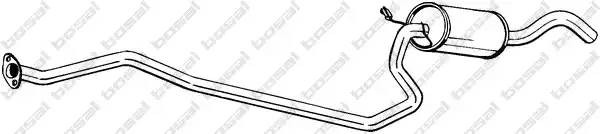 Средний глушитель выхлопных газов 286775 BOSAL