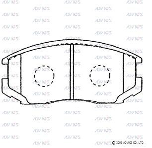Колодки тормозные дисковые SN297 ADVICS