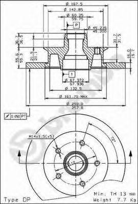 Тормозной диск 08.5177.10 BREMBO