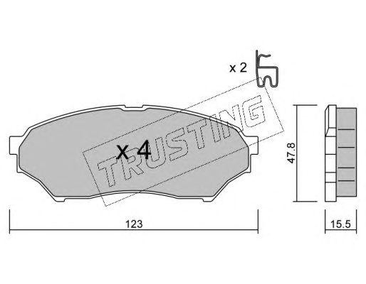 Комплект тормозных колодок, диско 4120 TRUSTING