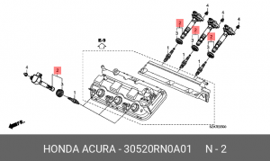 Катушка зажигания 30520RN0A01 HONDA