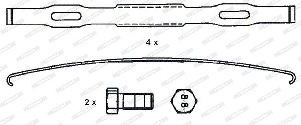 Комплект тормозных колодок, диско FCV1989BFE FERODO