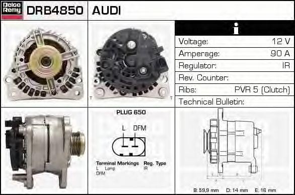 Генератор DRB4850 DELCO REMY