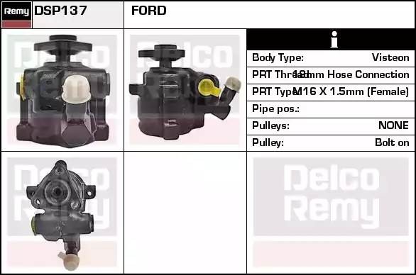 Гидравлический насос, рулевое управление DSP137 DELCO REMY