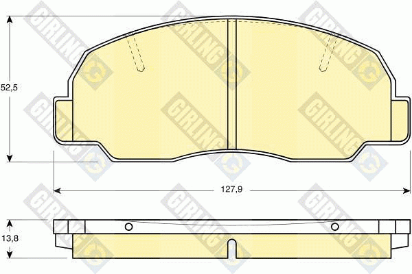 Комплект тормозных колодок, диско 6109809 GIRLING
