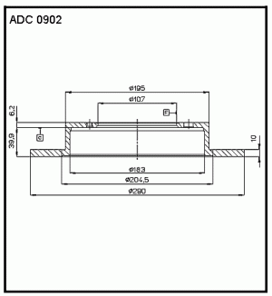 Диск тормозной ADC0902 ALLIED NIPPON
