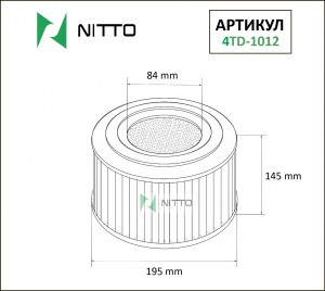 Фильтр воздушный 4TD1012 NITTO