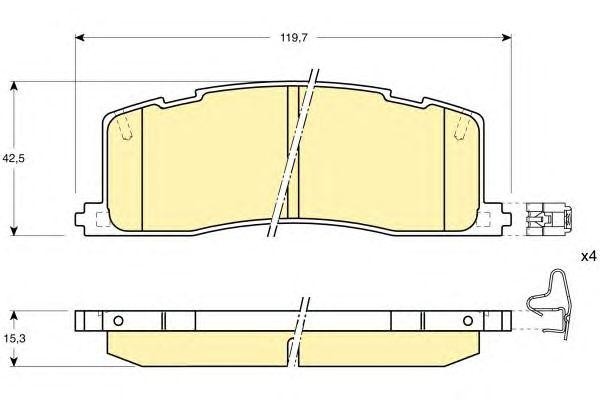 Комплект тормозных колодок, диско 6111389 GIRLING