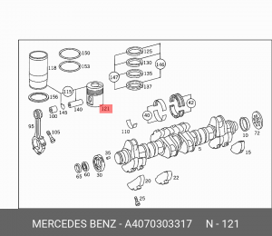 Поршень ДВС A4070303317 MERCEDES BENZ