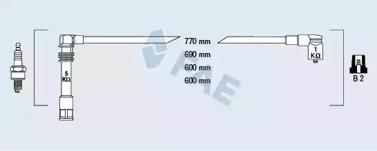Ккомплект проводов зажигания 85061 FAE
