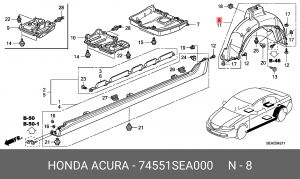 Подкрылок 74551SEA000 HONDA