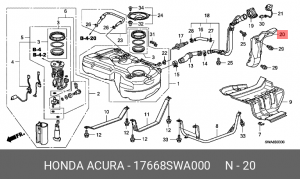 Деталь 17668SWA000 HONDA