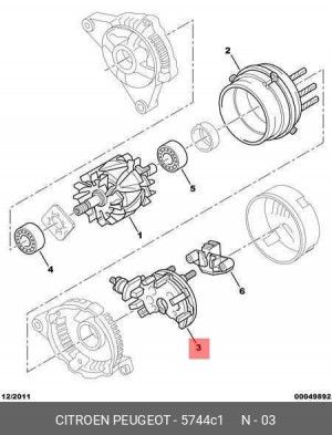 Выпрямитель, генератор 5744 C1 CITROEN PEUGEOT