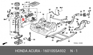 Топливный фильтр 16010S5A932 HONDA