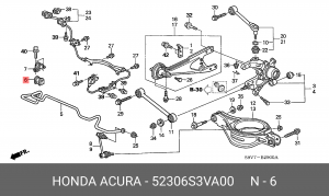 Втулка стабилизатора 52306-S3V-A00 HONDA