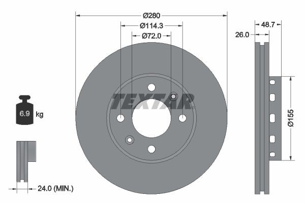 Тормозной диск 92131700 TEXTAR