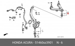 Рычаг независимой подвески колеса, подвеска колеса 51460SZ3901 HONDA
