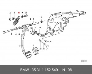 Пружина сжатия 35 31 1 152 540 BMW