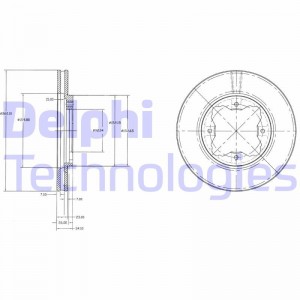 Тормозной диск BG2798 DELPHI
