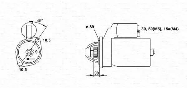 Стартер 943241088010 MAGNETI MARELLI
