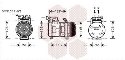 Компрессор, кондиционер 7700K031 VAN WEZEL