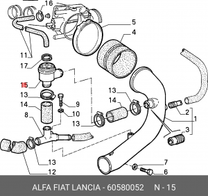 Клапан, система питания 60580052 ALFA FIAT LANCIA