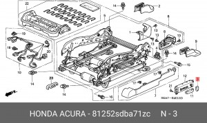 Деталь 81252SDBA71ZC HONDA