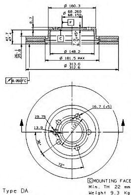 Тормозной диск 09.9797.10 BREMBO