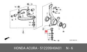 несущий / направляющий шарнир 51220SH0A01 HONDA