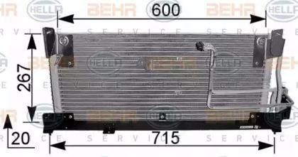 Конденсатор, кондиционер 8FC351037581 HELLA