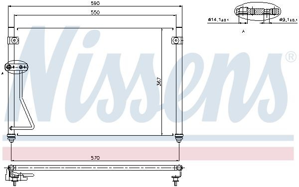 Конденсатор, кондиционер 94428 NISSENS