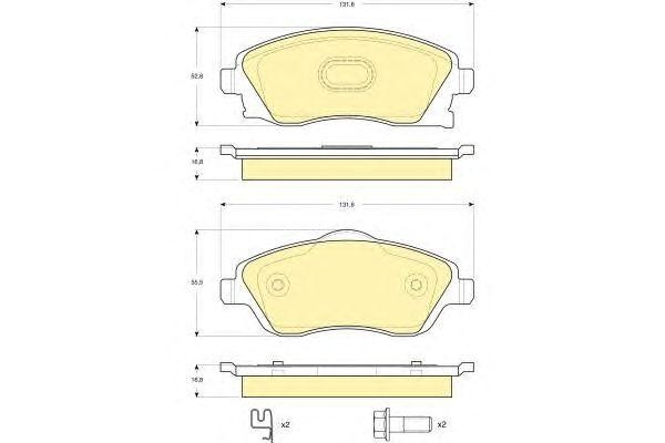 Комплект тормозных колодок, диско 6115701 GIRLING